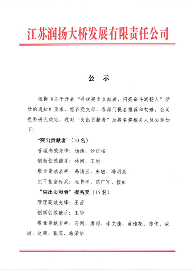 关于“突出贡献者”及提名奖相关人员的公示(图1)